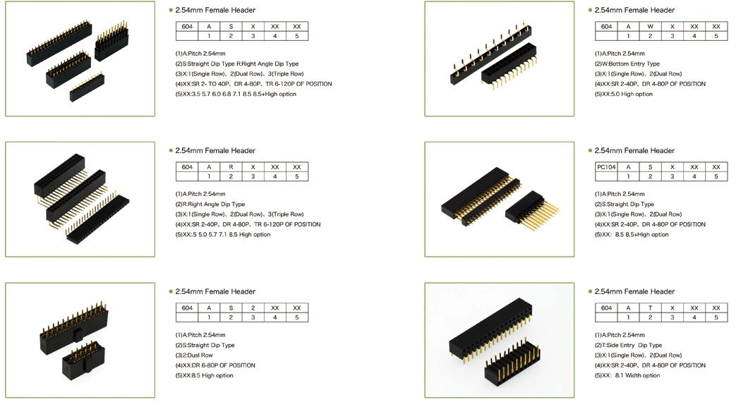 Pin Header Female Header PCB Connector Board to Board Connector