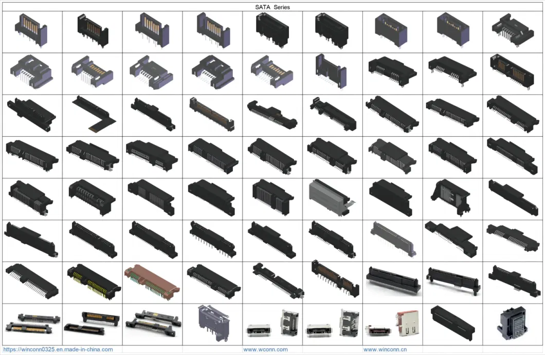 22p 1.27mm SATA Socket; 1.27mm SATA 22p; 7+15p 1.27mm SATA Socket