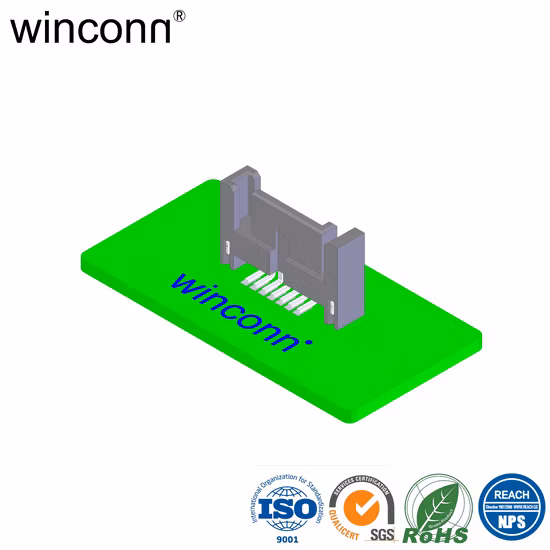 Vertikaler SMT-Stecker mit 7-poligem SATA-Stecker