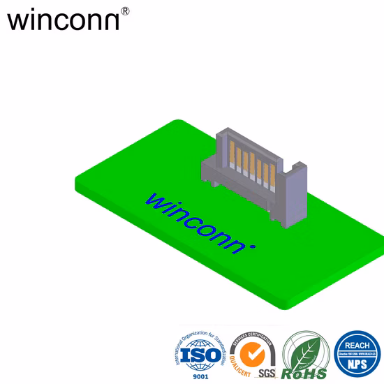 SATA 7p-Stecker, vertikaler DIP-Stecker vom Typ B