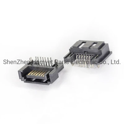 Horizontaler Patch SATA 7p vergoldete SMT-Festplattenschnittstelle Computer Industrial Control Connector Female Board