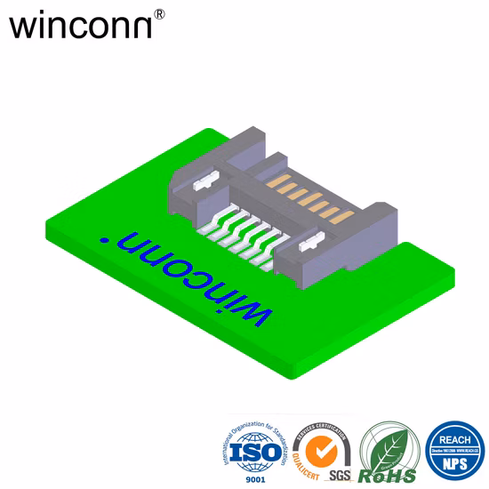 SATA 7p-Stecker, rechtwinkliger SMT-Stecker, SATA 7p-Buchse